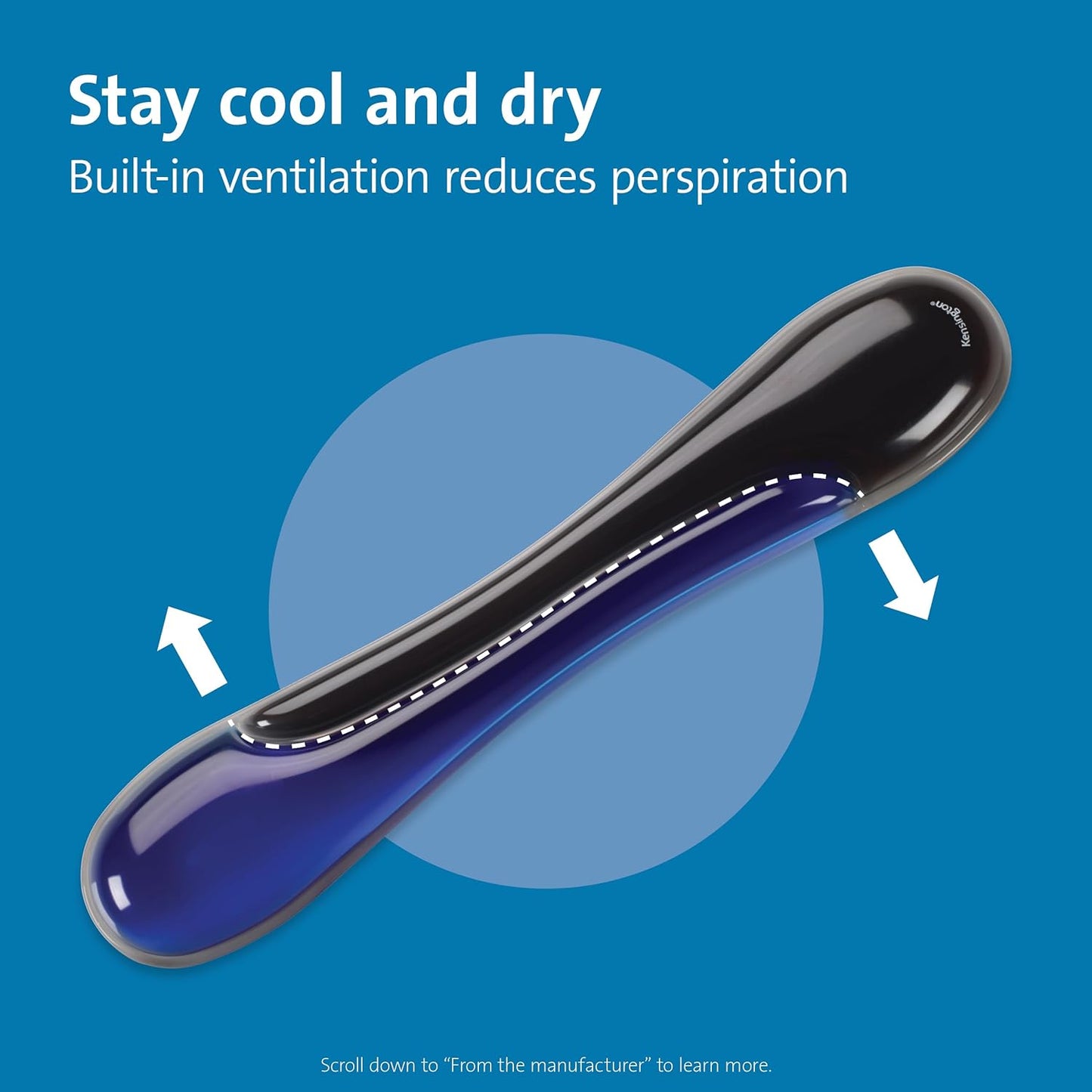 Duo Gel Keyboard Wrist Rest - Stylish Blue Comfort for Your Workspace (K62397AM)