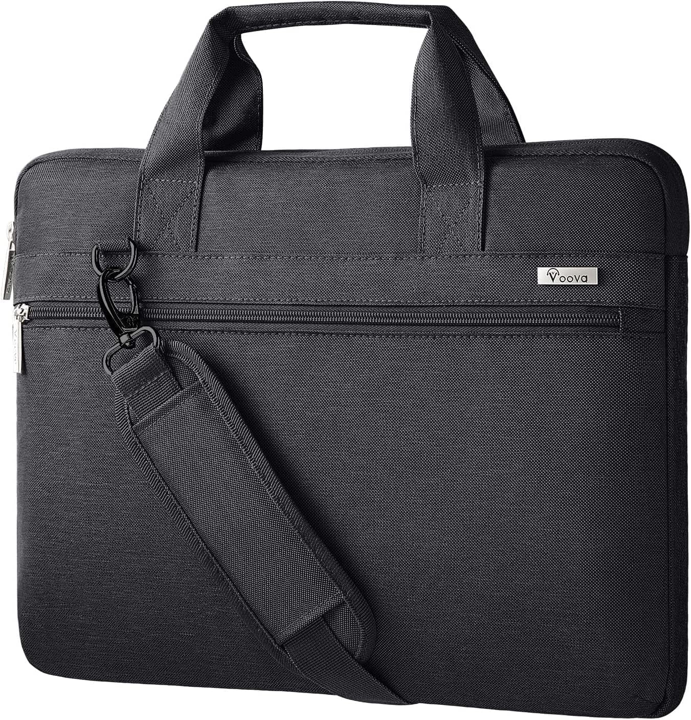 Laptop Bag 17 17.3 Inch, 360° Protective Laptop Case Sleeve with Shoulder Strap Compatible with 17-18 Inch Lenovo Asus Acer Dell Hp, Waterproof Computer Bag Slim Briefcase for Men Women, Black