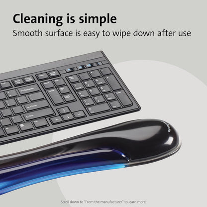 Duo Gel Keyboard Wrist Rest - Stylish Blue Comfort for Your Workspace (K62397AM)